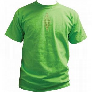 AutoLoc Large Green Short Sleeve Pinstripe T Shirt STYLE 1